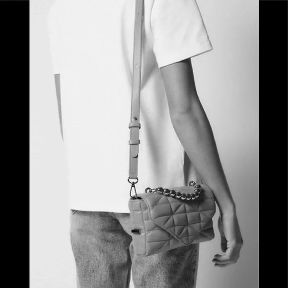 Zara beige quilted crossbody bag - Picture 12 of 16